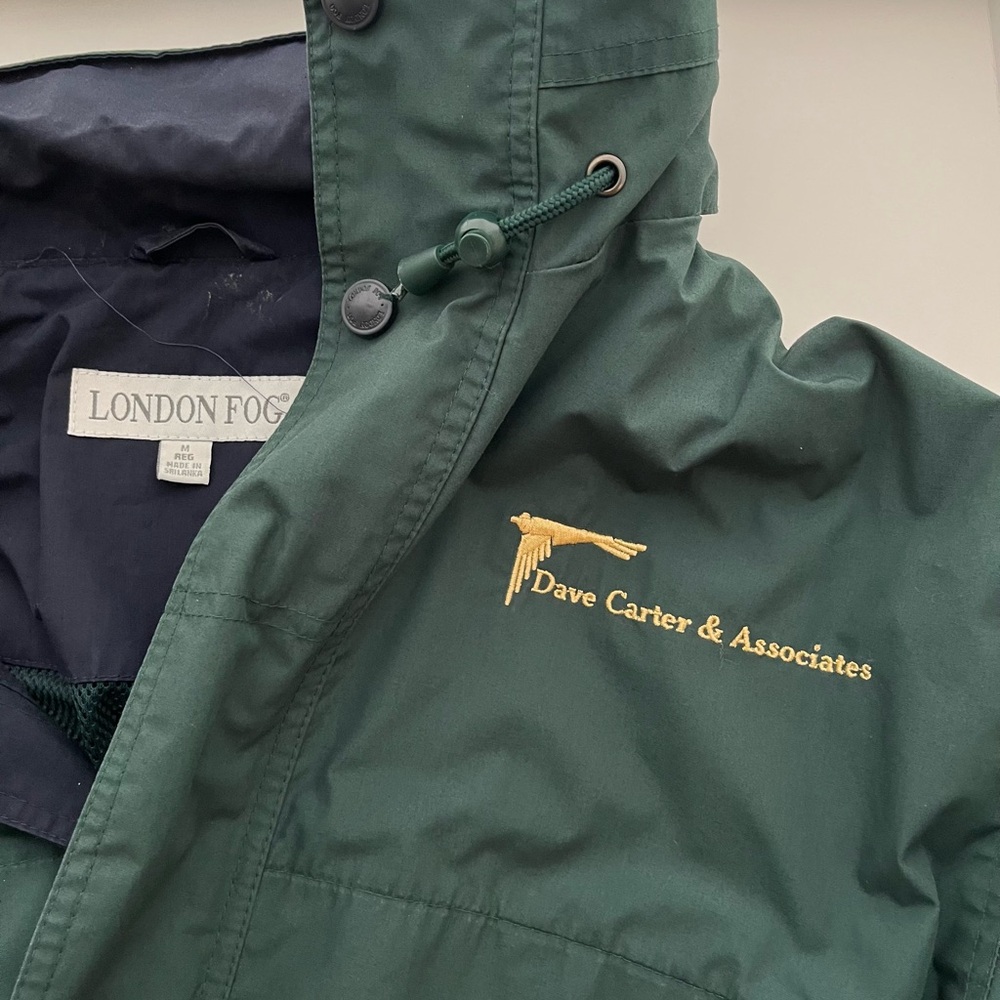 London Fog Green Jacket with Gold Embroidery